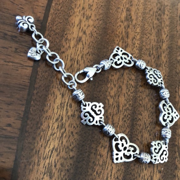 Brighton "GENEVA HEARTS" Filigree Open Scrollwork bracelet! Silver Plated & Rare - Picture 9 of 12